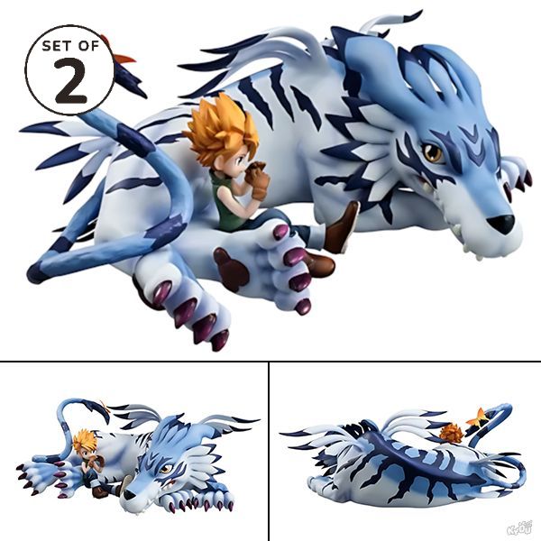 [Set of 2] GEM G.E.M. Series Figure Ishida Yamato & Garurumon - Digimon (Re-Release)