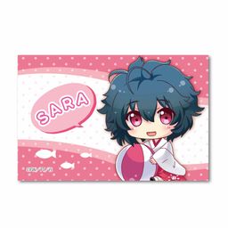 Island GyuGyutto Big Square Can Badge Garando Sara
