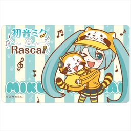 Hatsune Miku x Rascal the Raccoon 2018 Luminous IC Card Sticker Ver. 1