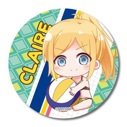 Harukana Receive GyuGyutto Can Badge Thomas Claire