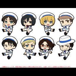 Petanko Trading Rubber Strap Attack on Titan Vol. 2 [Set of 8]