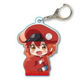 Cells at Work! GyuGyutto Acrylic Key Chain Red Blood Cell