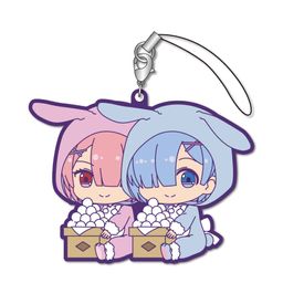 Re:Zero kara Hajimeru Isekai Seikatsu Rubber Strap Tsukimi Ver. Ram & Rem