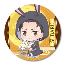 Re:Zero kara Hajimeru Isekai Seikatsu Can Badge Tsukimi Ver. Subaru