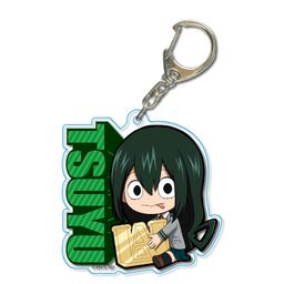 My Hero Academia GyuGyutto Choi Deka Acrylic Key Chain School Uniform Ver. Asui Tsuyu
