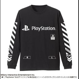 Play Station Sleeve Rib Long Sleeve T-shirt Play Station Black (Size S, M, L, XL)