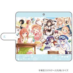 Gochumon wa Usagi Desu ka? Book Type Smartphone Case (L Size)