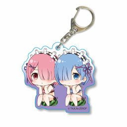 Re:Zero kara Hajimeru Isekai Seikatsu Nayamun Acrylic Key Chain Ram & Rem