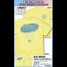 The Idolmaster Shiny Colors 283PRO Illumination Stars T-shirt Light Yellow (S, M, L, XL Size)
