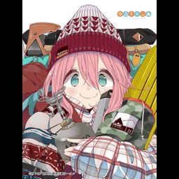 Yurucamp Super Large Fukafuka Blanket Original Illustration Ver. Nadeshiko