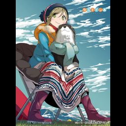 Yurucamp Super Large Fukafuka Blanket Original Illustration Ver. Inuyama Aoi