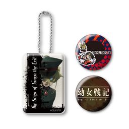 Saga of Tanya the Evil Can Badge & Acrylic Mascot Set F