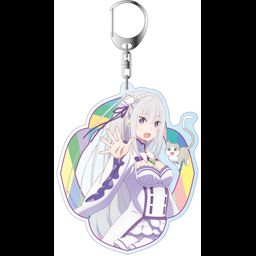 Re:Zero kara Hajimeru Isekai Seikatsu Deka Key Chain Emilia Ver. 2