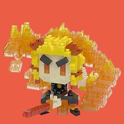 Rengoku Kyojuro Mini Size Block Vol. 3 (7x7cm) - Kimetsu no Yaiba x ...