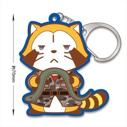 Hypnosismic x Rascal the Raccoon Rubber Key Chain Rio Rascal