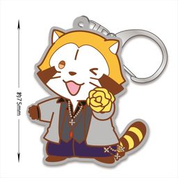 Hypnosismic x Rascal the Raccoon Rubber Key Chain Hifumi Rascal
