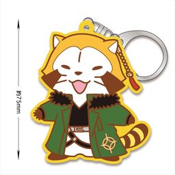 Hypnosismic x Rascal the Raccoon Rubber Key Chain Dice Rascal