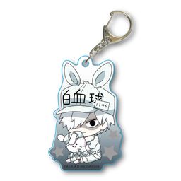 Cells at Work! GyuGyutto Acrylic Key Chain Usamimi Ver. White Blood Cell (Neutrophil)
