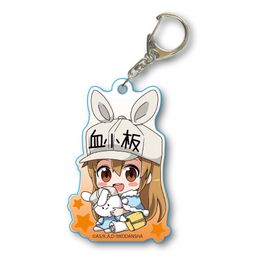 Cells at Work! GyuGyutto Acrylic Key Chain Usamimi Ver. Platelet