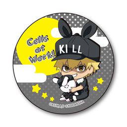 Cells at Work! GyuGyutto Can Badge Usamimi Ver. Killer T Cell