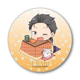 Re:Zero kara Hajimeru Isekai Seikatsu Can Badge Kotatsu Ver. Subaru