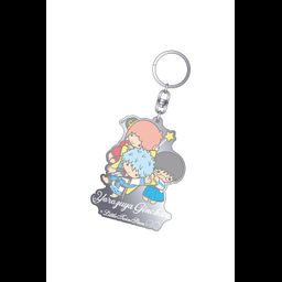 Gintama x Sanrio Characters Metal Key Chain B Yorozuya x Little Twin Stars