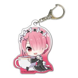 Re:Zero kara Hajimeru Isekai Seikatsu GyuGyutto Acrylic Key Chain Ram Tea Cup