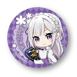 Re:Zero kara Hajimeru Isekai Seikatsu GyuGyutto Can Badge Emilia Emblem