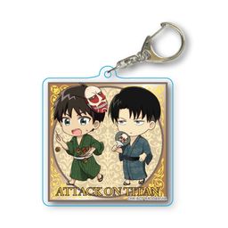 Attack on Titan Season 3 TEKUTOKO Choi Deka Acrylic Key Chain Eren & Levi 3D Manever Gear