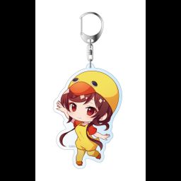 Zombie Land Saga Deka Key Chain Yugiri Kimi no Kokoro ni Nice Bird Saga Ver.