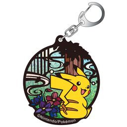 Pokemon Kirie Series Glitter Key Chain Pikachu A