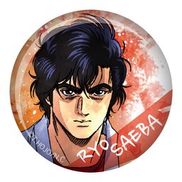 City Hunter The Movie: Shinjuku Private Eyes Wet Color Series Can Badge Saeba Ryo A
