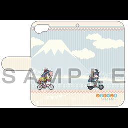 Yurucamp Book Type Smartphone Case for iPhone6&7&8 Nadeshiko & Rin at Lake Motosu 