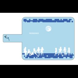 Book Type Multi Case Persona 3 01 Character Silhouette Light Blue (Graff Art Design)