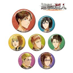 Attack on Titan Trading Ani-Art Can Badge Vol. 2 [SET OF 7]