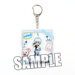 Gintama Acrylic Key Chain with Charm Sakata Gintoki