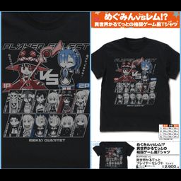 Isekai Quartet Player Select T-shirt Black (S/M/L/XL Size)