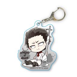 Satsuriku no Tenshi Gochi Chara Acrylic Key Chain Gray