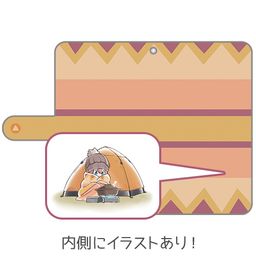 Yuru Camp Book Type Smartphone Case Nadeshiko / Blanket Pattern (L Size)