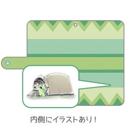 Yuru Camp Book Type Smartphone Case Rin / Blanket Pattern (L Size)