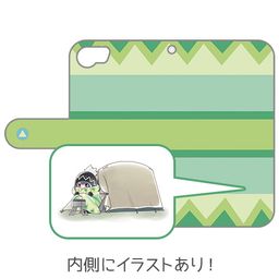 Yuru camp Book Type Smartphone Case for iPhone6/7/8 Rin / Blanket Pattern
